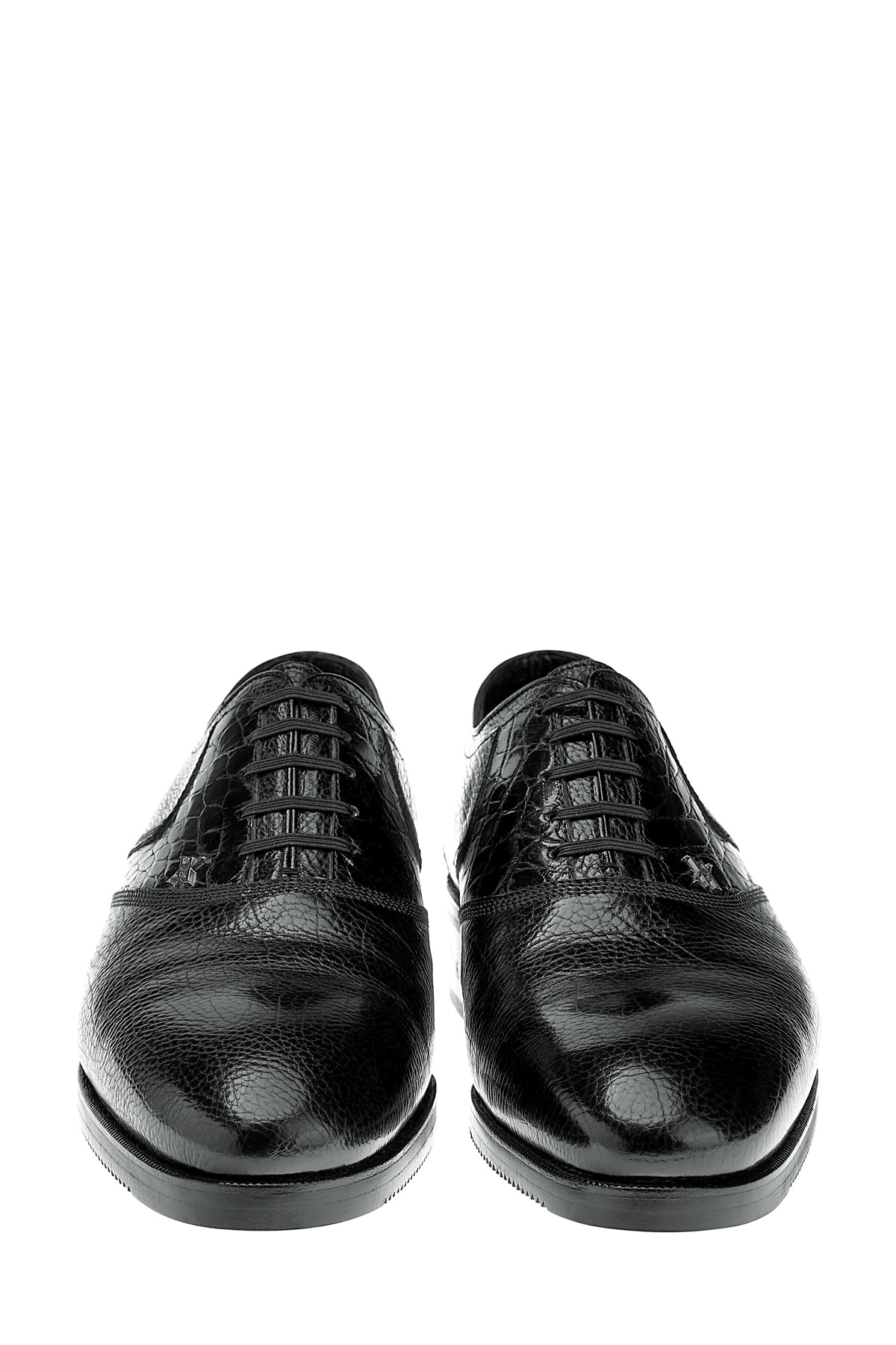 Туфли-оксфорды из фактурной зернистой кожи с подкладкой из меха ARTIOLI, цвет черный, размер 39;40 - фото 5